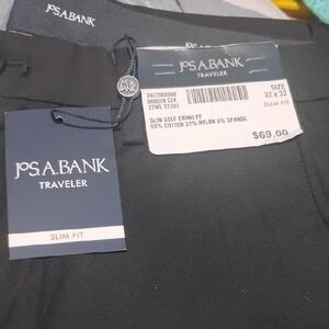 Jos. A. Bank Black Slim Fit Traveler Chinos 32x32